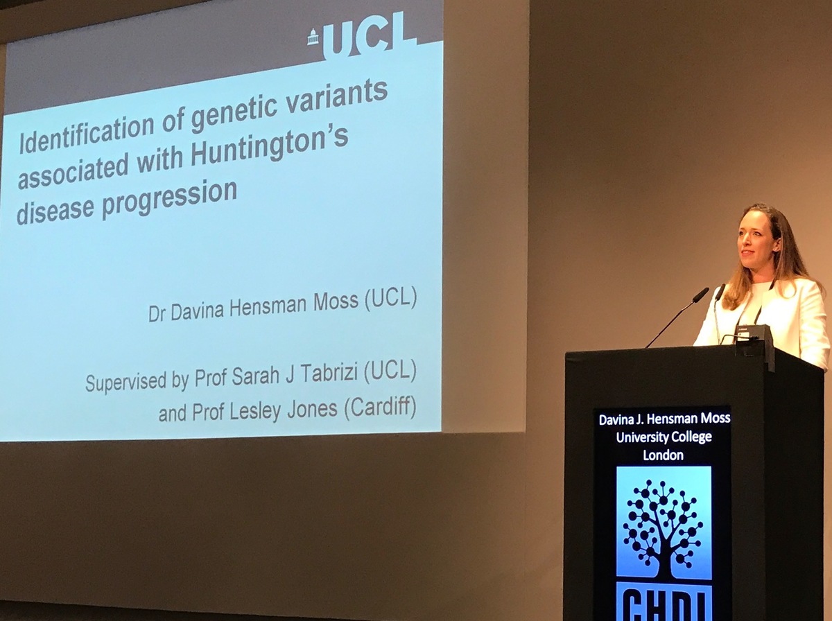 Davina Hensman Moss von der UCL hat genetische Unterschiede identifiziert, die die HK Genmutation instabiler machen  